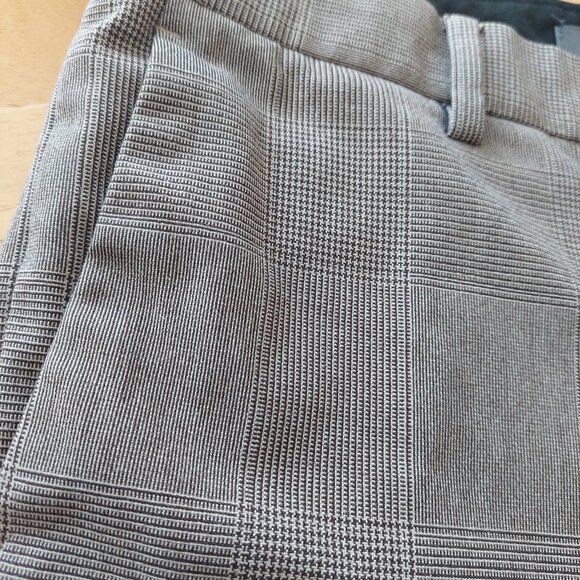 H&M Slim Fit Brown Plaid Checkers Dress Pants Men's Size 29 - Picture 5 of 15